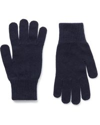 Sunspel Recycled Cashmere Gloves - Blue