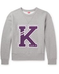 KENZO - Logo-appliquéd Cotton-jersey Sweatshirt - Lyst