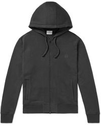 Kingsman - Logo-embroidered Cotton And Cashmere-blend Jersey Zip-up Hoodie - Lyst