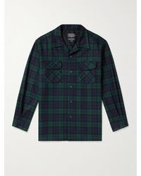 Pendleton - Board Convertible-collar Checked Virgin Wool Shirt - Lyst