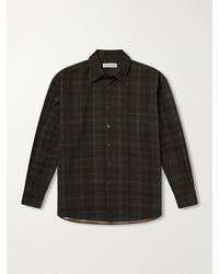 Our Legacy - Borrowed Checked Cotton-Flannel Shirt - Lyst