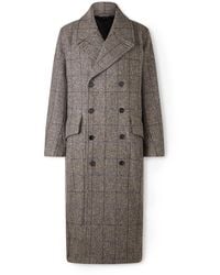 dunhill - Double-Breasted Checked Wool And Cashmere-Blend Twill Overcoat - Lyst