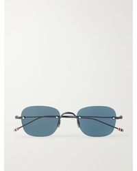 Thom Browne - Square-Frame Titanium Sunglasses - Lyst