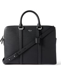 Mulberry - Camberwell Logo-print Cross-grain Leather Briefcase - Lyst