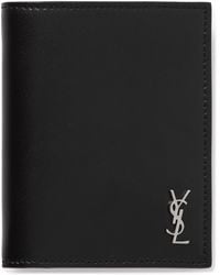 Saint Laurent - Cassandre Logo-Embossed Leather Billfold Wallet - Lyst