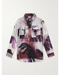 Dries Van Noten - Oversized Printed Silk-satin Shirt - Lyst