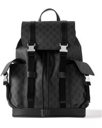 Gucci - Leather-Trimmed Monogrammed Supreme Coated-Canvas Backpack - Lyst