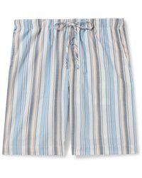 Hanro - Night & Day Striped Lyocell And Cotton-blend Drawstring Pyjama Shorts - Lyst