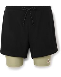 District Vision - Layered Straight-Leg Logo-Print Shell And Stretch Recycled-Jersey Shorts - Lyst