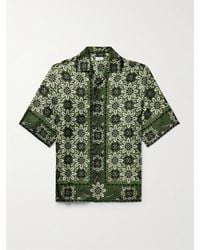 Etro - Camp-collar Printed Silk-twill Shirt - Lyst