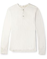 Rag & Bone - Cotton-Jersey Henley T-Shirt - Lyst