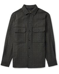 Loro Piana - Ambrose Checked Cashmere And Mohair-blend Overshirt - Lyst