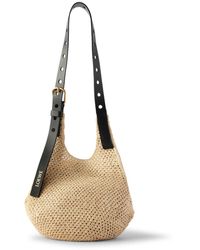 Loewe - Paula's Ibiza Leather-trimmed Woven Raffia Tote Bag - Lyst