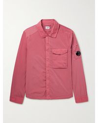 C.P. Company - Hemdjacke aus "Chrome-R"-Material in Stückfärbung - Lyst