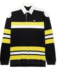 Wales Bonner - Logo-embroidered Striped Organic Cotton-jersey Polo Shirt - Lyst