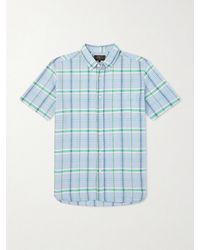 Beams Plus - Madras Button-Down Collar Checked Cotton Shirt - Lyst