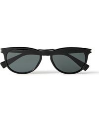 Saint Laurent - Round-Frame Recycled-Acetate Sunglasses - Lyst