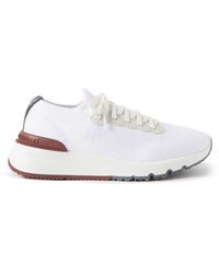 Brunello Cucinelli - Knitted Low Top Sneakers - Lyst