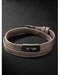 Messika - My Move Titanium, Leather And Diamond Bracelet - Lyst
