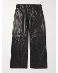 Rick Owens - Geth weit geschnittene Hose aus Leder - Lyst