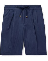 Incotex - Venezia 1951 Straight-leg Cotton And Linen-blend Twill Drawstring Bermuda Shorts - Lyst