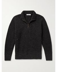 Inis Meáin - Rowan Donegal Merino Wool And Cashmere-blend Half-zip Sweater - Lyst