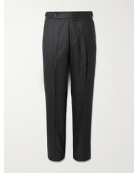 Brunello Cucinelli - Pleated Virgin Wool And Silk-Blend Suit Trousers - Lyst