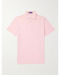 Ralph Lauren - Slim-fit Logo-embroidered Cotton-piqué Polo Shirt - Lyst