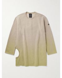 Rick Owens - Moncler Subhuman Cutout Dégradé Cotton-blend Jersey Sweatshirt - Lyst