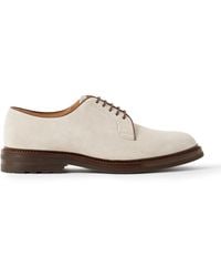 Brunello Cucinelli - Suede Derby Shoes - Lyst