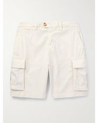 Brunello Cucinelli - Straight-leg Cotton-blend Twill Cargo Shorts - Lyst