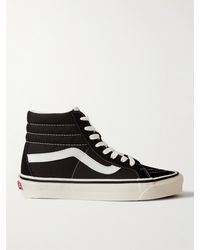 Vans - SK8-HI High-Top-Sneakers aus Veloursleder und Canvas mit Lederbesatz - Lyst