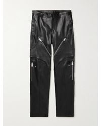 Moncler Genius - Alyx Straight-leg Panelled Zip-embellished Leather Trousers - Lyst