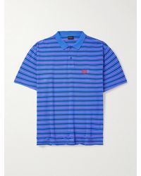 Balenciaga - Oversized Striped Cotton-Piqué Polo Shirt - Lyst