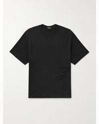 Jacquemus - Logo-Embroidered Cotton-Jersey T-Shirt - Lyst