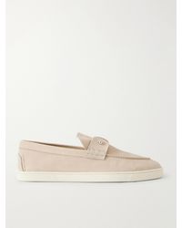 Christian Louboutin - Chambeliboat Full-Grain Nubuck Loafers - Lyst