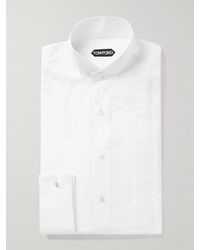 Tom Ford - Wing-collar Bib-front Cotton-poplin Tuxedo Shirt - Lyst