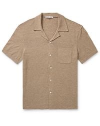 Alex Mill - Aldrich Camp-collar Cotton And Hemp-blend Shirt - Lyst
