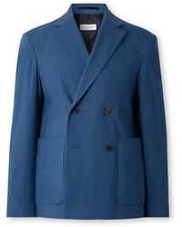 Dries Van Noten - Double-breasted Linen-blend Suit Jacket - Lyst