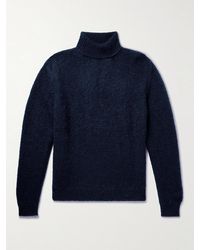 Massimo Alba - Baird Mohair And Silk-blend Rollneck Sweater - Lyst