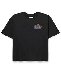 Rhude - Logo-print Cotton-jersey T-shirt - Lyst