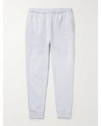 Nike - Sportswear Club Tapered Logo-embroidered Cotton-blend Jersey Sweatpants - Lyst