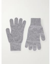 Paul Smith - Logo-Appliquéd Cashmere And Merino Wool-Blend Gloves - Lyst