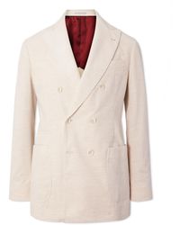 Brunello Cucinelli - Double-Breasted Cotton And Cashmere-Blend Corduroy Blazer - Lyst
