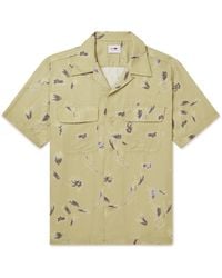 NN07 - Daniel 5034 Convertible-collar Printed Tm Lyocell And Linen-blend Shirt - Lyst
