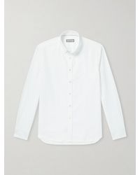 Canali - Button-Down Collar Cotton-Poplin Shirt - Lyst