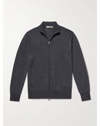 Canali - Wool Zip-up Cardigan - Lyst