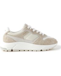 Axel Arigato - Rush Leather-trimmed Suede And Mesh Sneakers - Lyst