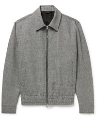 MR P. - Double-weave Micro-checked Virgin Wool And Mohair-blend Blouson Jacket - Lyst