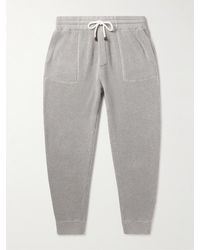 Brunello Cucinelli - Tapered Ribbed Cotton Sweatpants - Lyst